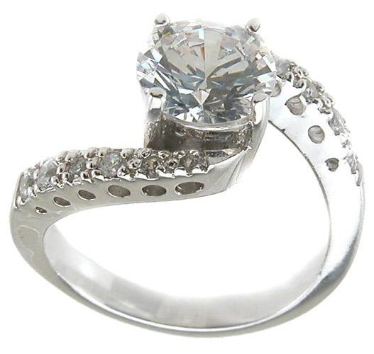 Gorgeous Women 925 Silver Filled Wedding Ring Princess Cut Cubic